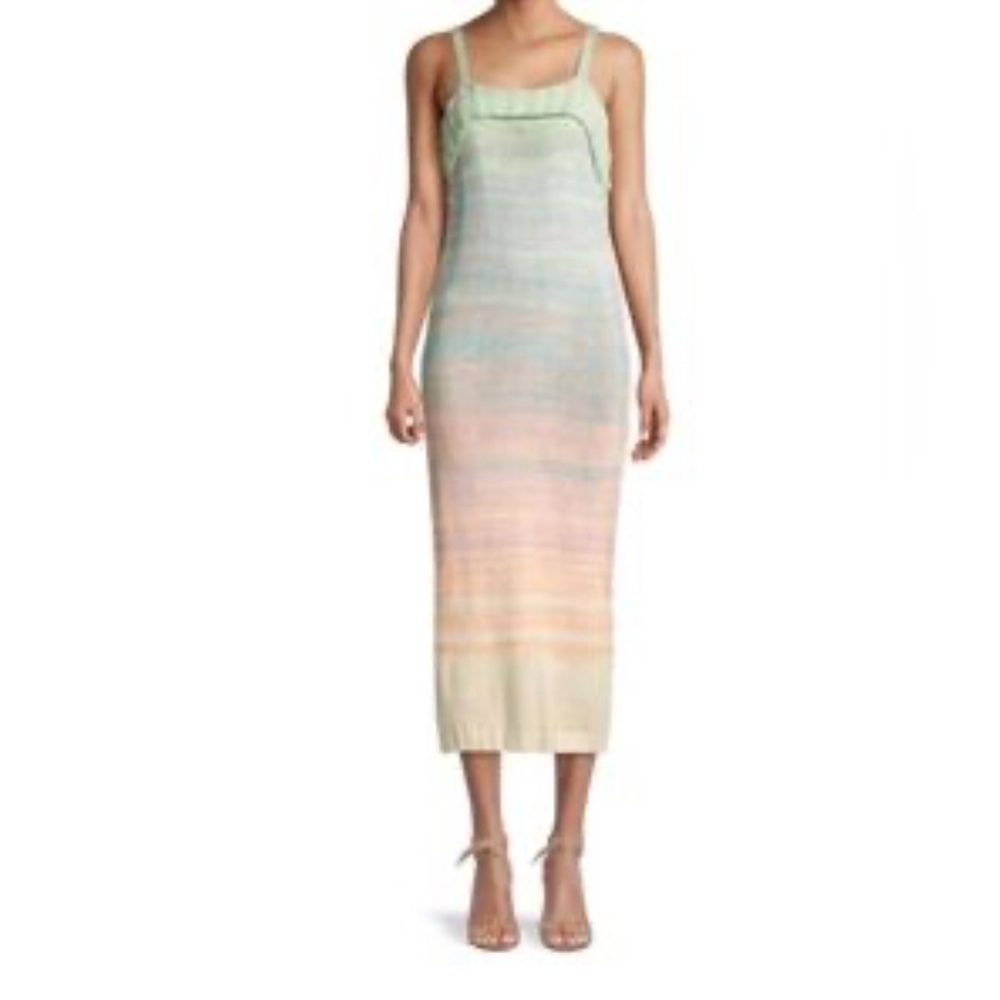 525 America Pastel Striped Midi Dress